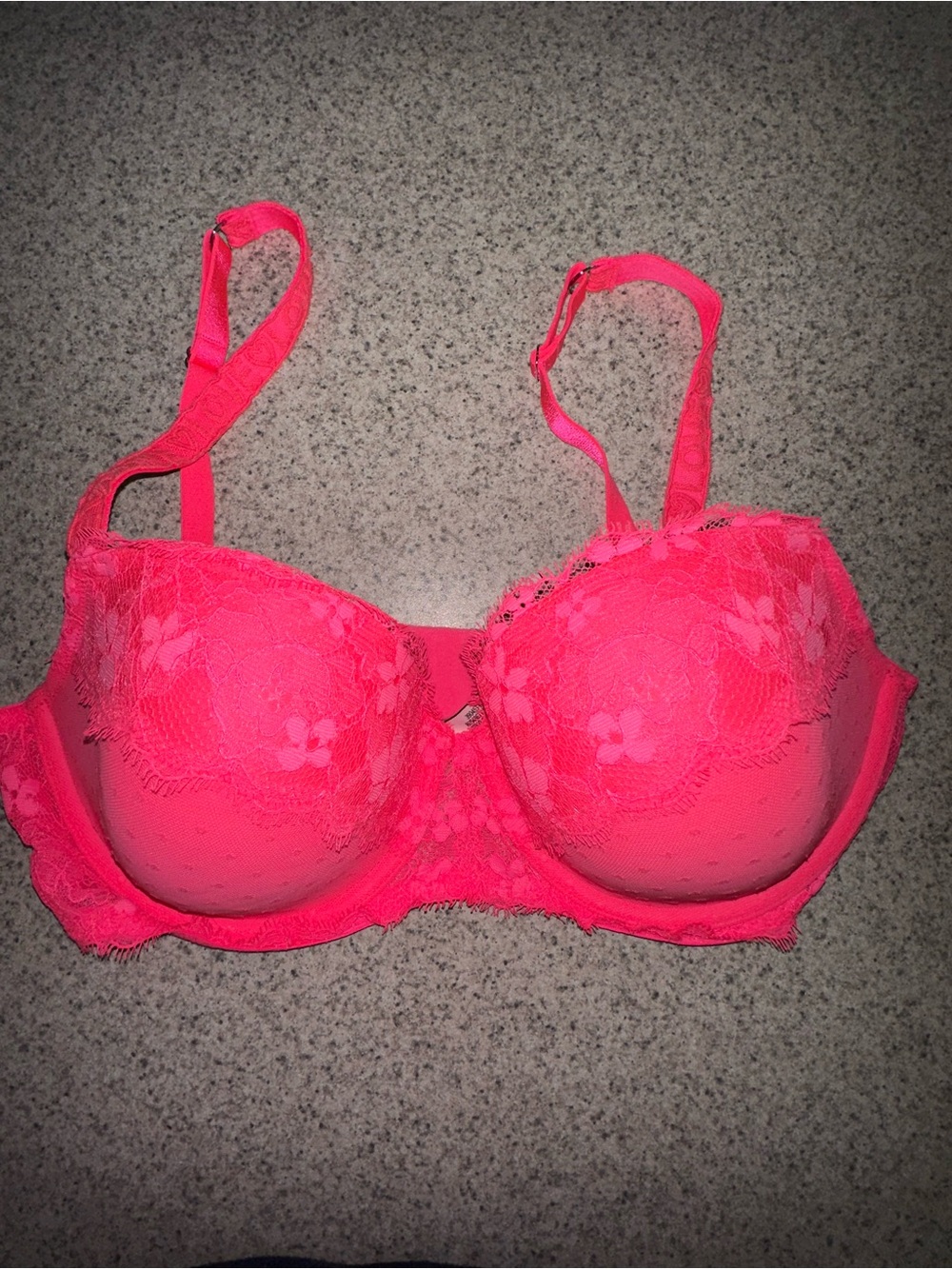 NWOT Victoria’s Secret Lace Balconette Bra - Neon Hot Pink